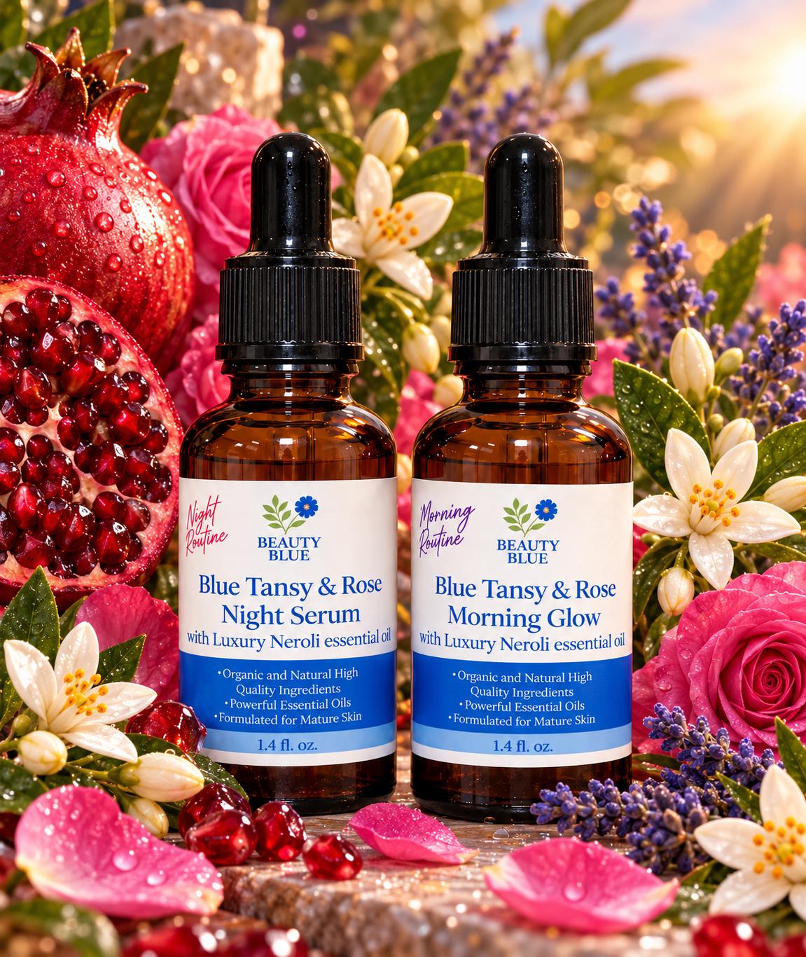 Anti Aging Night Serum | Hydrating  Face Oil | Rosehip, Blue Tansy, Rose & Neroli | Organic Skincare