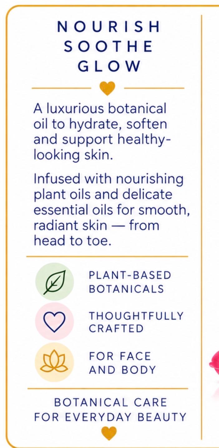 Face & Body Oil for Radiant Skin | Apricot, Castor, Rose, Helichrysum | Botanical Moisturizer